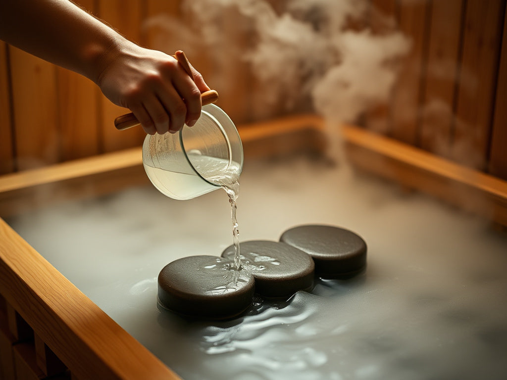 Creating steam on sauna stones