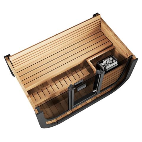 Saunalife CL4G - 3-Person Outdoor Cube Sauna