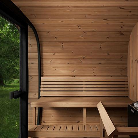 Saunalife CL7G - 6-Person Outdoor Cube Sauna