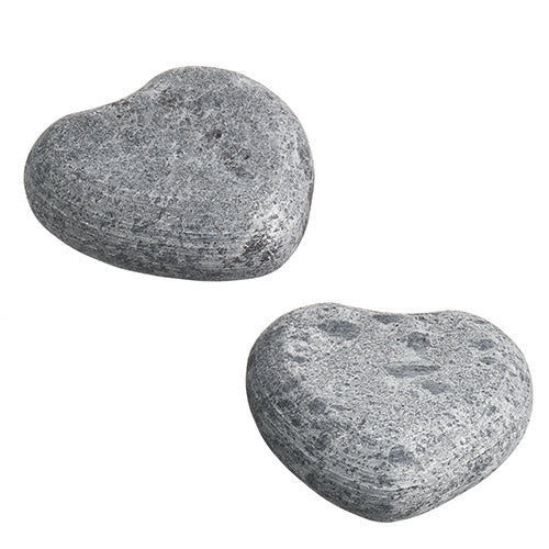 Sauna Massage Stones, Hearts, 2 Pieces - main product view