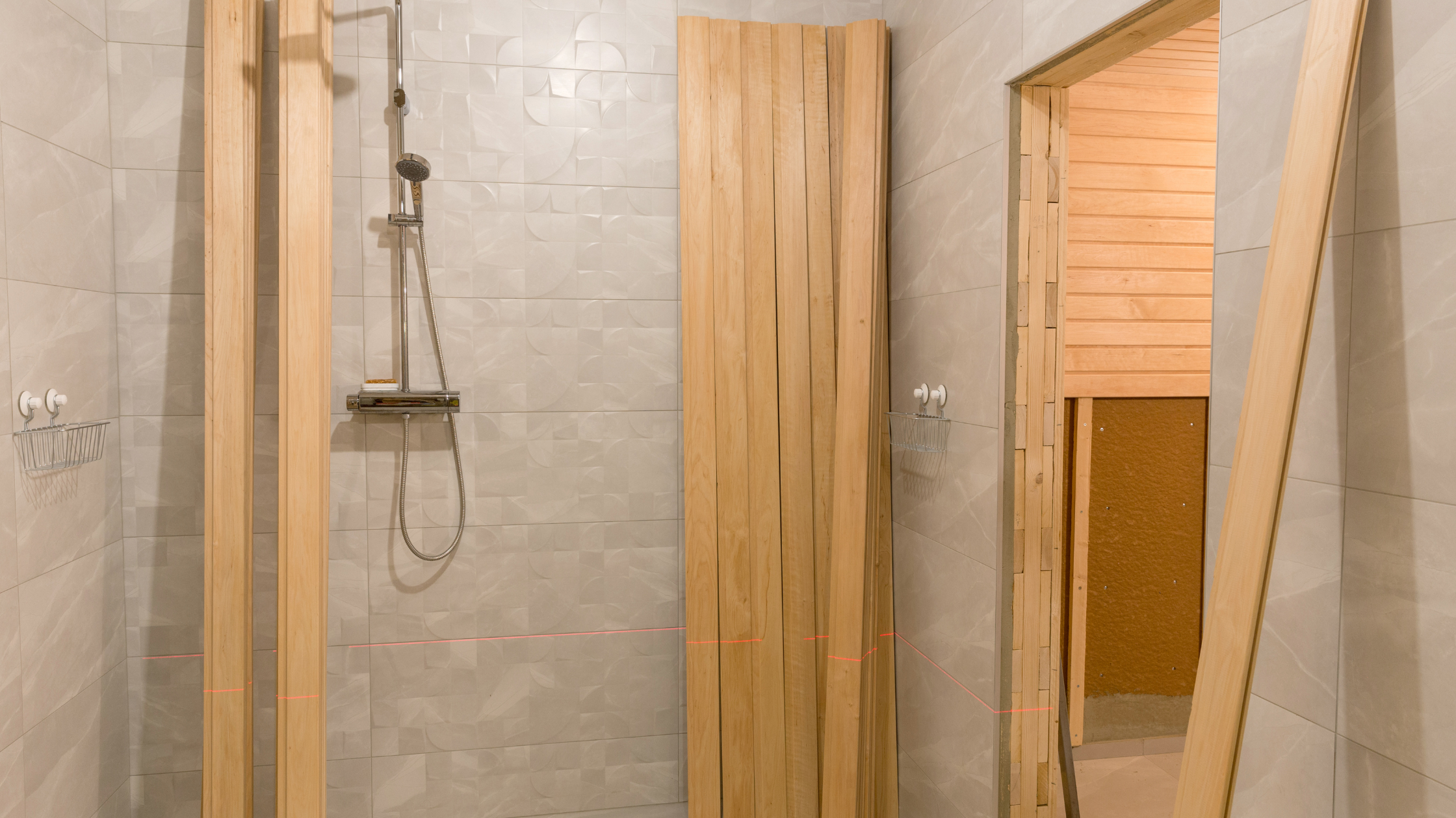 Retreat with Sauna Shower Combo Ideas