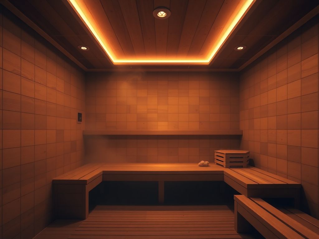 Finnish sauna interior representing longevity research