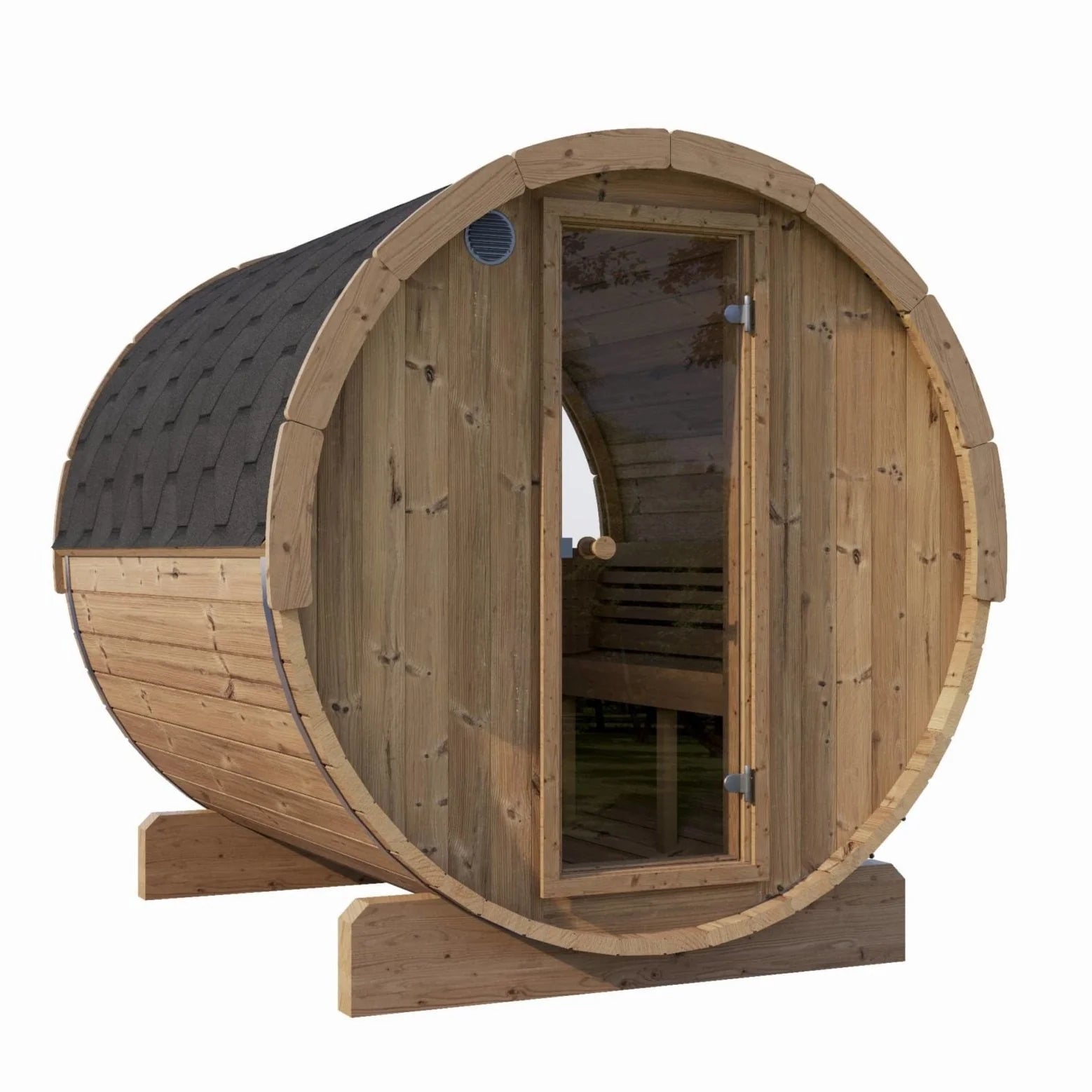 Saunalife E6W - 3 Person Barrel Sauna w/ Window