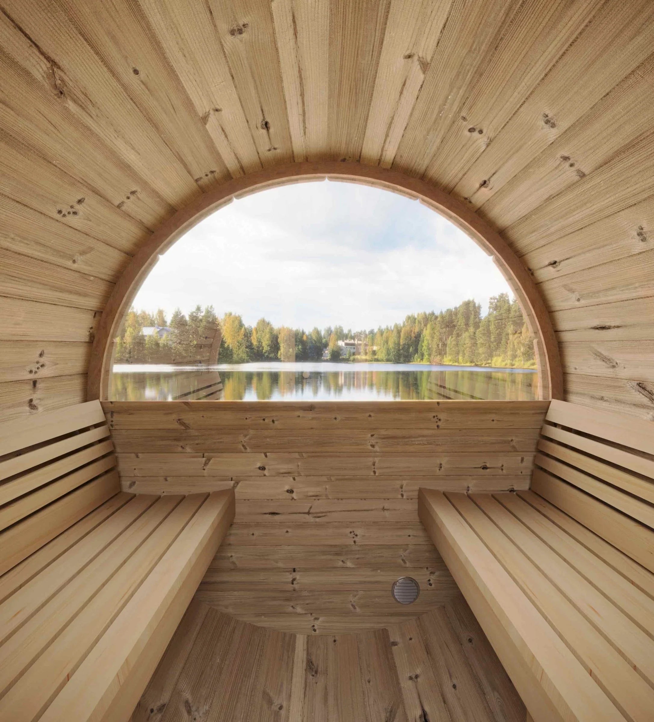 Saunalife E8W - 6 Person Barrel Sauna w/ Window