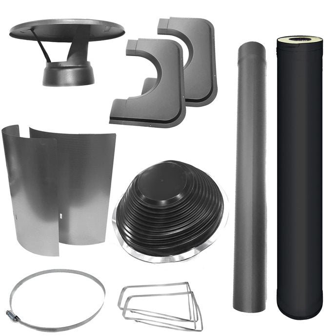 Sauna Wood Stove Chimney Extension, 1000mm, Stainless Steel - main product view