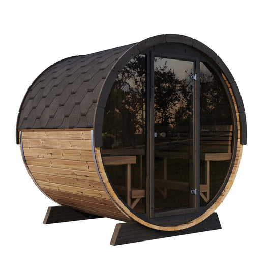Saunalife EE8G - 6-Person ERGO-Series Barrel Sauna