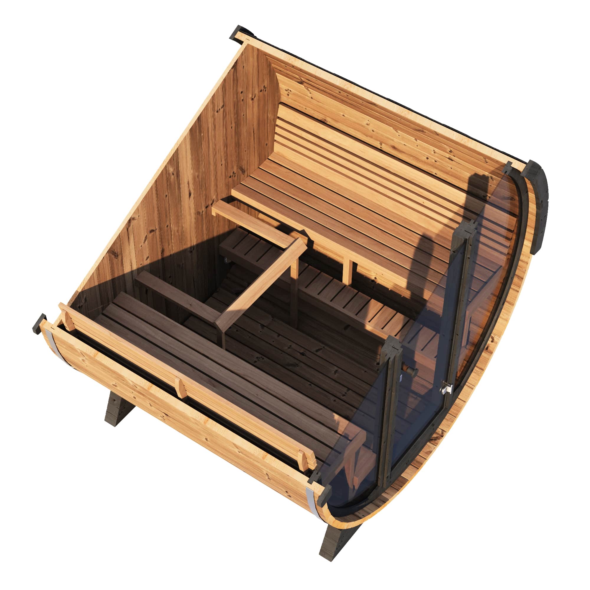 Saunalife EE8G - 6-Person ERGO-Series Barrel Sauna