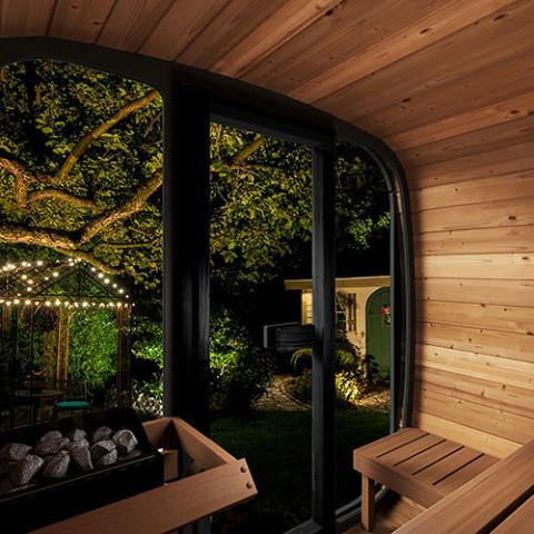 Saunalife CL5G - 4-Person Outdoor Cube Sauna