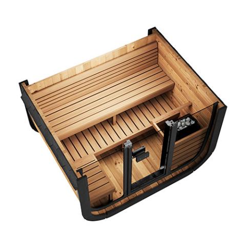 Saunalife CL5G - 4-Person Outdoor Cube Sauna