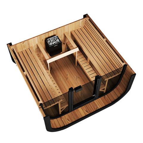 Saunalife CL7G - 6-Person Outdoor Cube Sauna