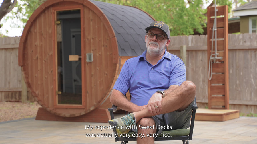 Kurt customer interview about planning and completing a SweatDecks sauna project