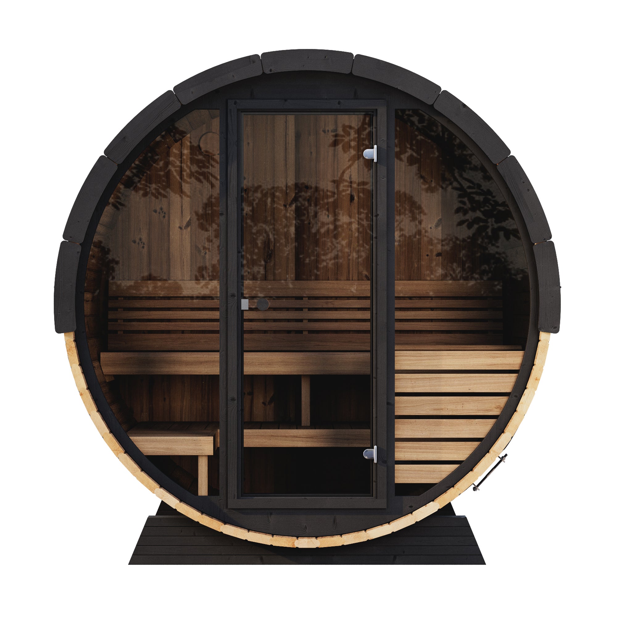 Saunalife EE6G - 4-Person ERGO-Series Barrel Sauna